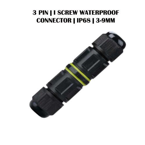3 PIN | I SCREW WATERPROOF CONNECTOR | IP68 | 3-9MM - 8311-817688-3-pin srew ip68 3-9mm