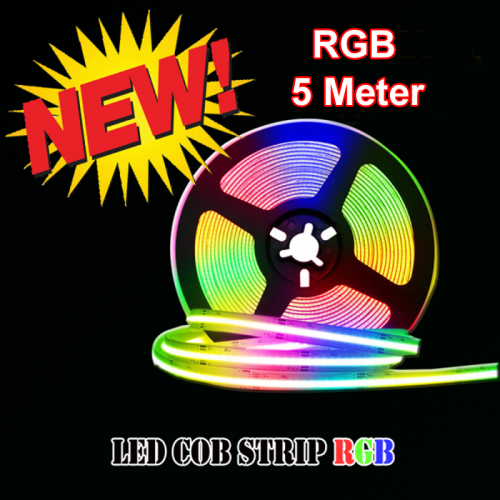COB LEDSTRIP | 24V | IP20 | 5M | 5-25 W/M | RGB - 8165-cob rgb 5m-576 leds