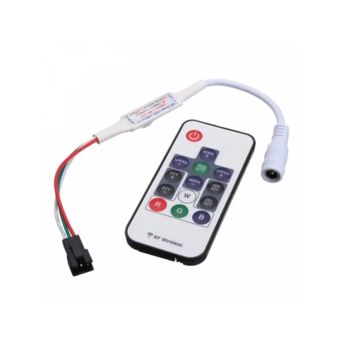 Digitale LED strip Pixel Controller RF 14KEY met 358 effecten - 8140-digitale led strip controller 14key