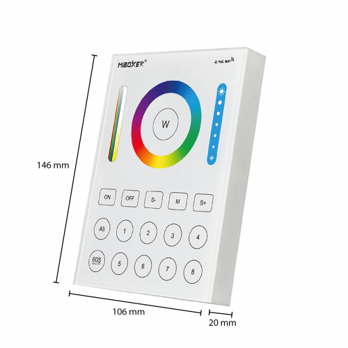 8333-mi-light afstandsbediening 8 group 