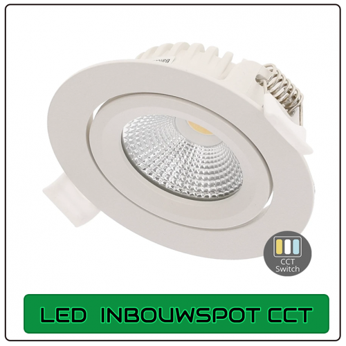 LED-INBOUWSPOT 4/6W-DIM CCT WIT - 8270-led spot 6w dimbaar cct