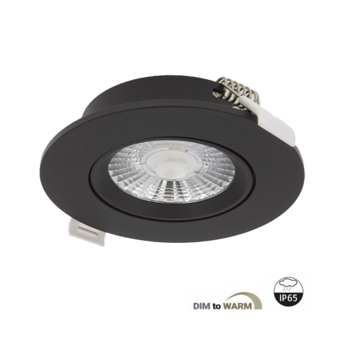 LED INBOUWSPOT | VARDA | SLIM-FIT | 5W | DIM2WARM | ZWART - 8260-led spot 5w dim2warm