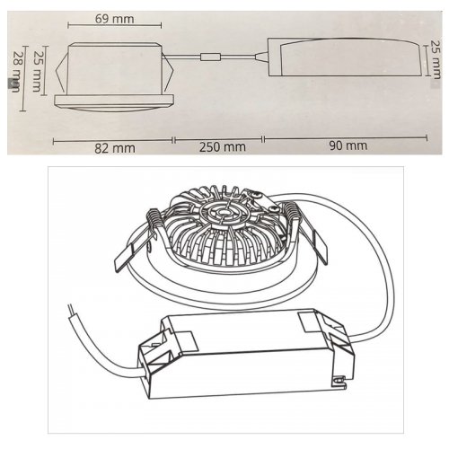 8260-led spot 5w dim2warm 
