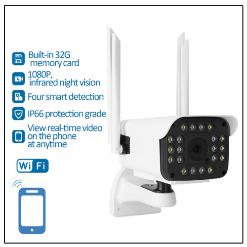 Bewakings Camera Wifi met APP - 7613-bewakingscamera wifi en app