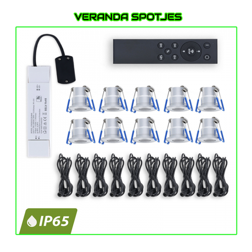 LED VERANDA SPOTJE PREMIUM DIMBAAR 10 stuks - 3516-veranda spotje10st 