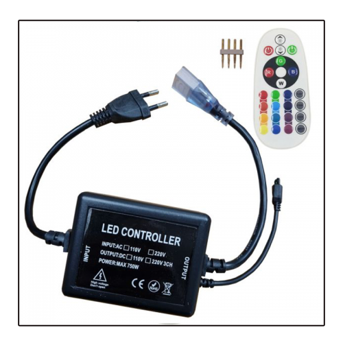 IR 24Knops Afstandsbediening voor RGB strip 220V - 8150-ledtraco controller rgb ir24 knop