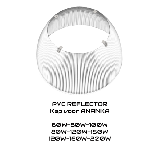 PC REFLECTOR | VOOR HIGHBAY ANANKE | 200-150-100-80-60 - 7565-pvc kap ananke 60-80-100-150-200