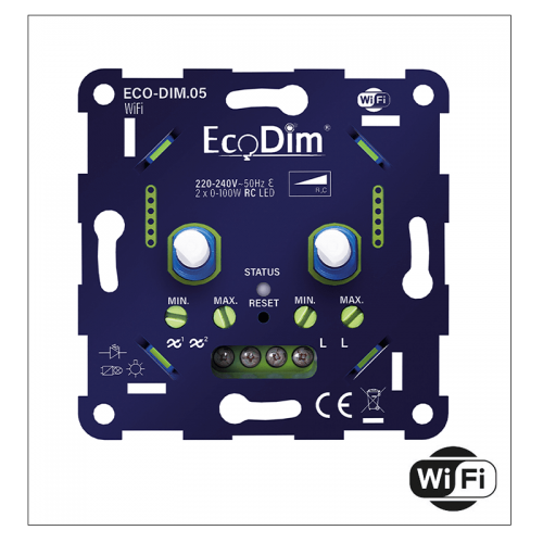 8738-wifi led dimmer dubbel 2-0-100w 