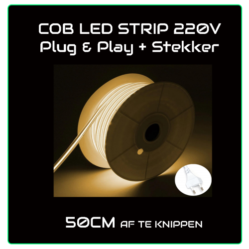 LED STRIP COB 3000 en 6500K 50 meter - 8119-led strip cob -50 meter