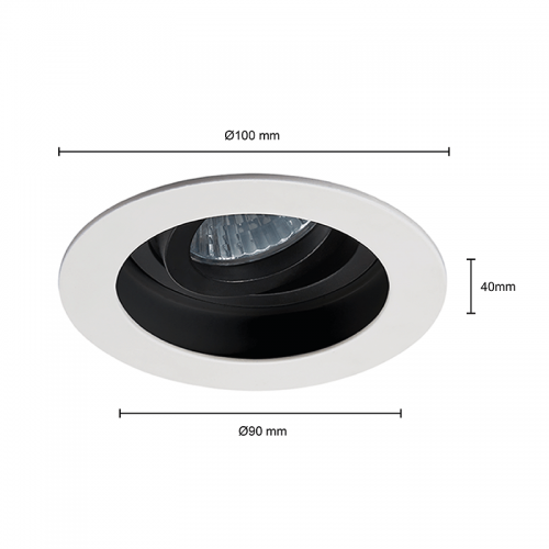 7359-armatuur gu10 90-100mm 