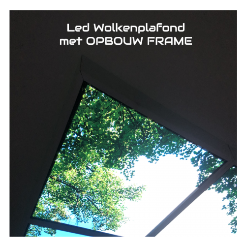 Led Wolkenplafond 4 Panelen-wolk met ​OPBOUW FRAME - 5257-wolk-bos met opbouw frame