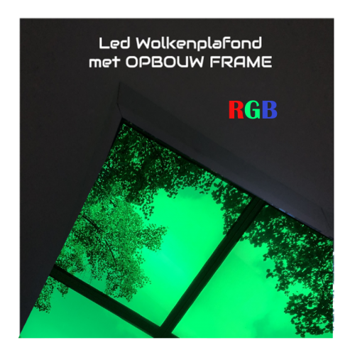 Led Wolkenplafond 4-Wolk-Bos In RGB OPBOUWFRAME - 5261-paneel-wolk-bos opbouwframe