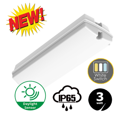 PORTIEKVERLICHTING | PAN | 4/5.4/6.7/8W | DAGLICHTSENSOR | CCT - 9465-portiek 3w wit cct