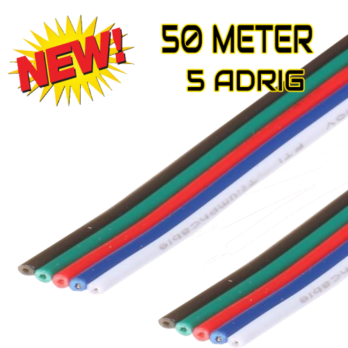 9078-led strip kabel 5 adrig 10m 