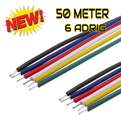 6-ADERIGE KABEL | 24AWG | 50M - 9080-6adrig kabel 50m