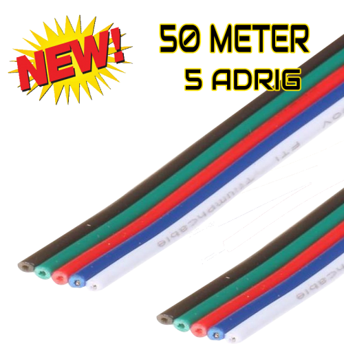 5-ADERIGE KABEL | 24AWG | 50M - 9079-5 adrig 50 meter 