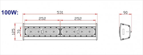 8161-led highbay liniair 100watt 