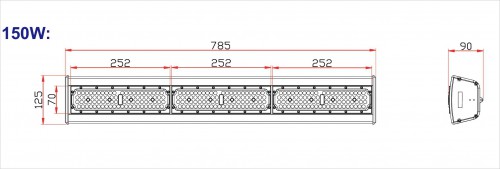 8162-led high bay liniair 150 watt 