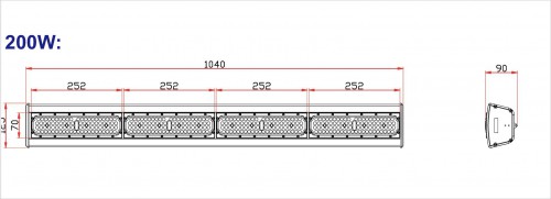 6154-led high bay liniair 200 watt 
