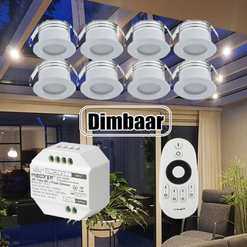 LED VERANDA SPOTJE 1.5W Compleet DIMBAAR  Ø28MM  - 3520-led veranda wit 1.5w