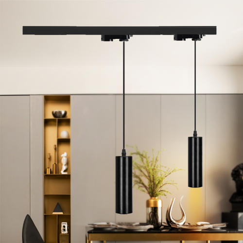 LED HANGLAMP 3Fase GU10 FITTING lengte 20cm - 6473-hanglamp-gu10 voor trackrail