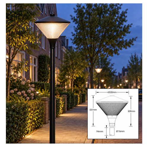 7280 led straatlamp compleet 30 watt cct 