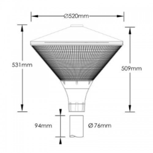 7280 led straatlamp compleet 30 watt cct 