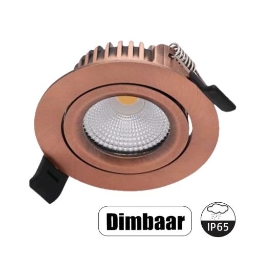 Led Inbouwspot 5.Watt GU10 KOPER DIM - 5558-gu10 compleet dim