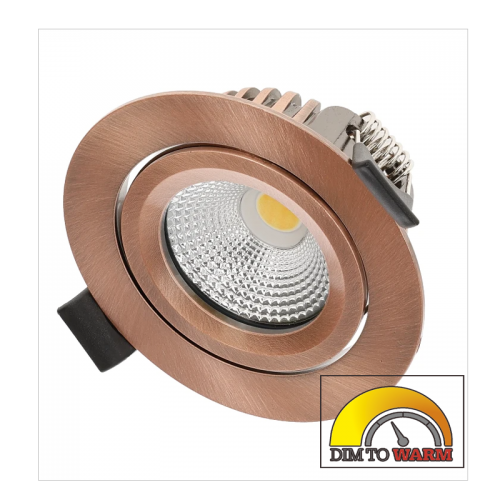 Led Inbouwspot 5.Watt GU10 KOPER DIM2WARM - 5559-led swinckels-dim2warm