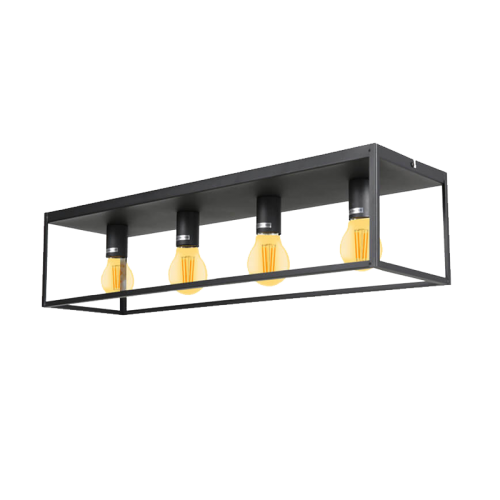 Plafondlamp Rechthoekig 4 Lampen - 5195-plafond lamp 4 lampen