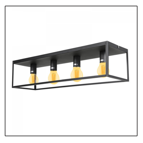 5195-plafond lamp 4 lampen 