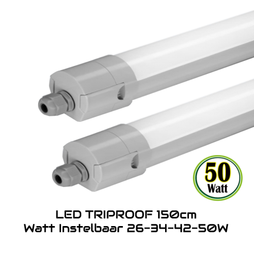 LED Tri-proof 50 Watt instelbaar 150lm/w - 6164-led triproof switch 50w