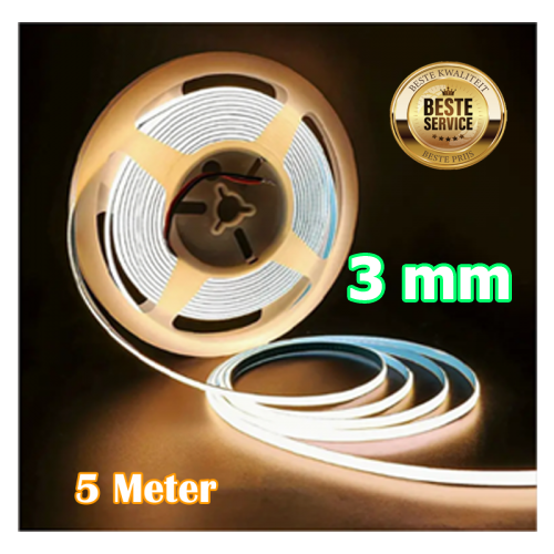 COB LEDSTRIP | 24V | IP22 | 5M | 8W/M 3mm - 8162-cob led strip 3mm  ip22