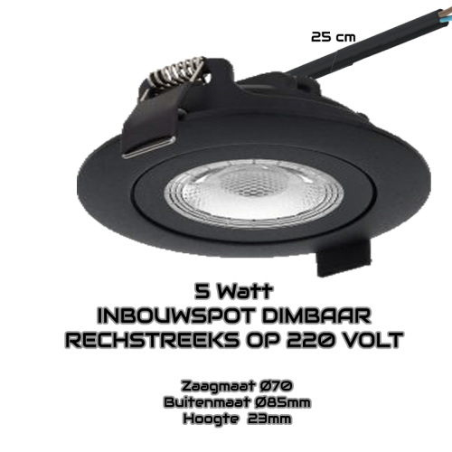 5570-led inbouwspot-5w-dim 220v 