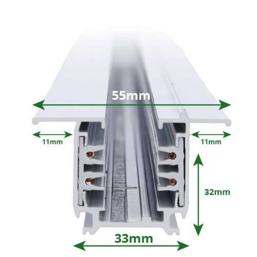 7500-trackrail inbouw 1m 