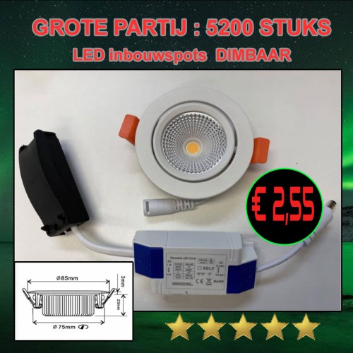 Led Inbouw Spot Megasale - 9900-led spot megasale dim-5w