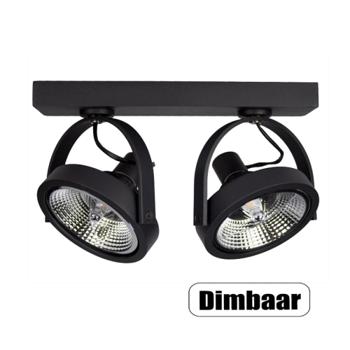 AR111 OPBOUW MET GU10 FITTING-COMPLEET 2 STUKS - 6487-ar111-compleet met 2 ar111