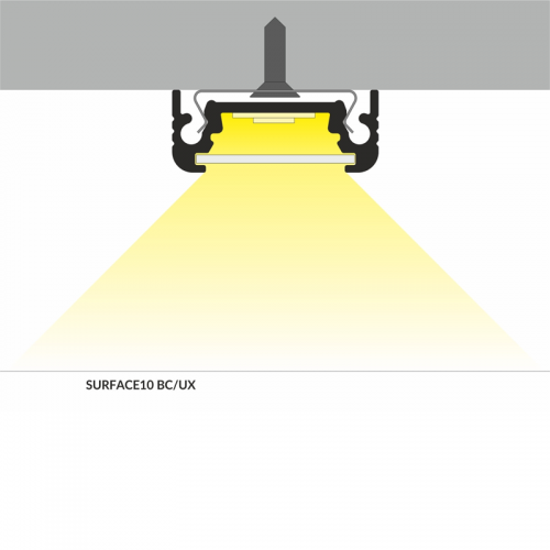 8268-profielsurface 10mm 2 meter zilver 