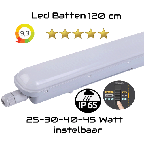 LED BATTEN | CLIFF | 25-45W | 120CM | PHILIPS DRIVER | CCT - 7706-ledtraco cliff cct 