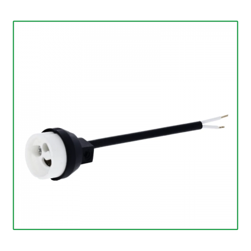 GU10 FITTING  15CM  2×0.75mm2  DUBBEL GEISOLEERD - 6380-gu120 fitting dubbel geisoleerd