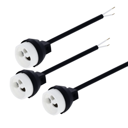 GU10 FITTING  15CM  2×0.75mm2  DUBBEL GEISOLEERD - 6380-gu120 fitting dubbel geisoleerd