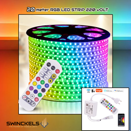 LEDSTRIP-220V-IP65 20 METER RGB wifi-app - 8122-20m led strip 220v ip65