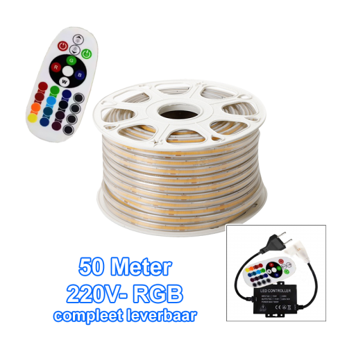 8158-led strip rgb 220v  ip65   