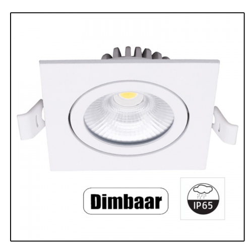 LED INBOUWSPOT LEDTRACO SLIM-FIT 6W DIM WIT - 8/261-led inbouw vierkant