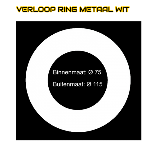 VERLOOPRING METAAL WIT Ø75-115mm - 7090-metaal  wit Ø75-115mm