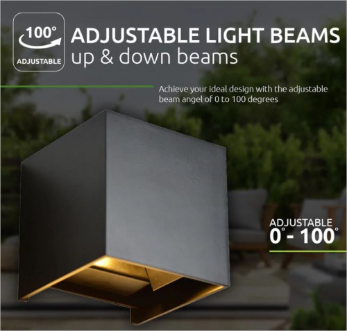 7114-cube cct 2 x 3w ip65 