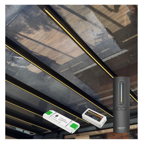 PROFIEL 10MM 3 Meter  ZWART voor veranda DIM - 9853-profile led dimbaar