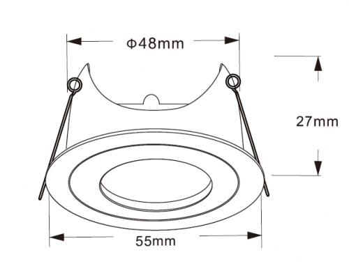 8227-mr11 armatuur Ø48mm-Ø55mm  