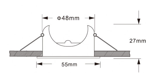 8228-mr11 arm Ø48mm-Ø55mm  