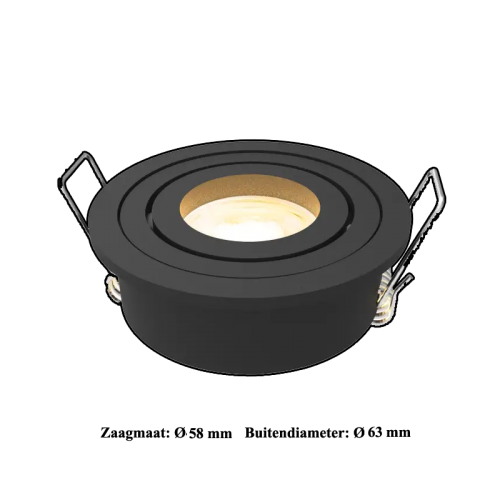 MR11 ARMATUUR DELOS WIT Ø58mm-Ø63mm - 8228-mr11 arm Ø48mm-Ø55mm 